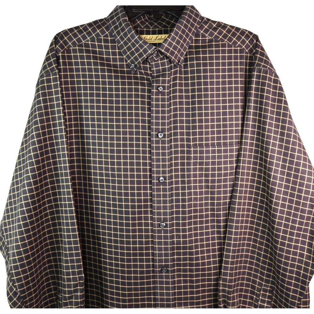 Roundtree & Yorke Gold Label Perfect Performance Shirt Men's XLT (Tall) Black